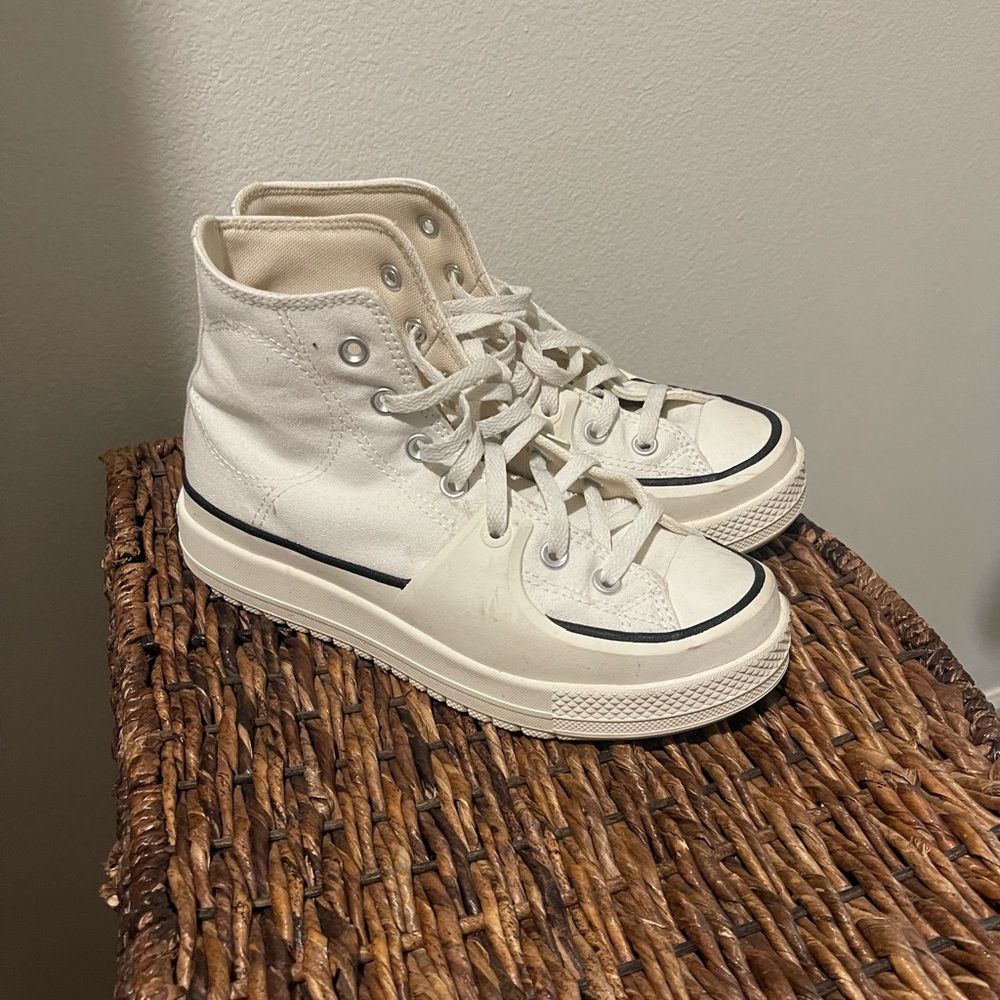 Converse White/Black High-Top Sneakers